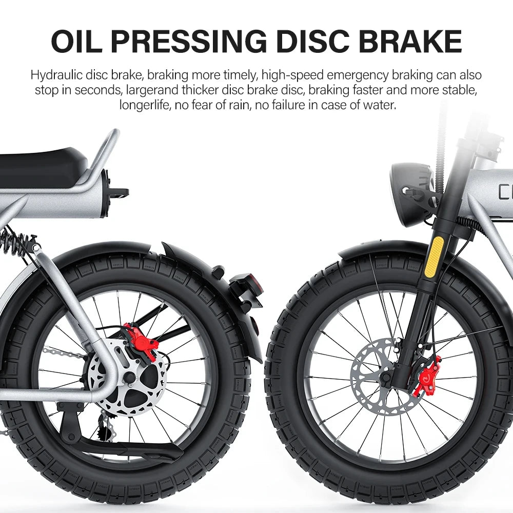 Coswheel GT20S adult E-bike 1500W 48V27.5Ah battery commute Electric Bike,20-inch Fat Tire E-Mountain bike