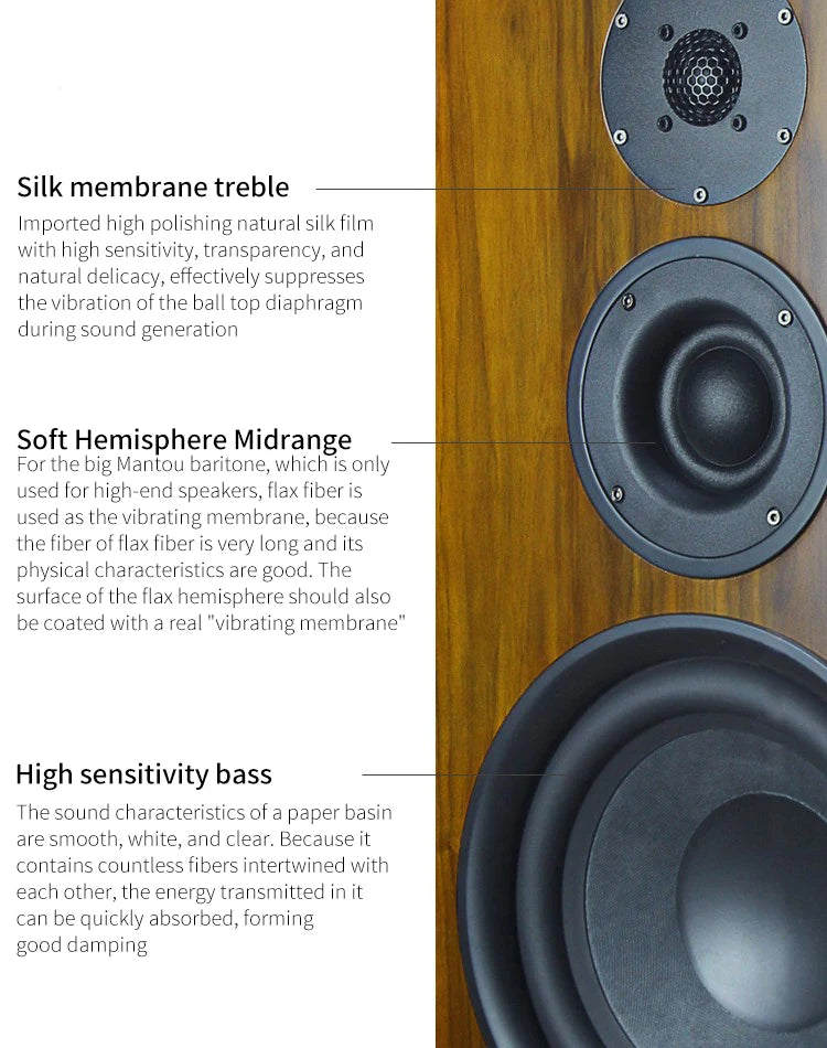 YYAUDIO 10 Inch 8Ohm High Low Speaker Bass Tweeter Hifi Bookshelf Speaker Professional Sound Floor speaker Box