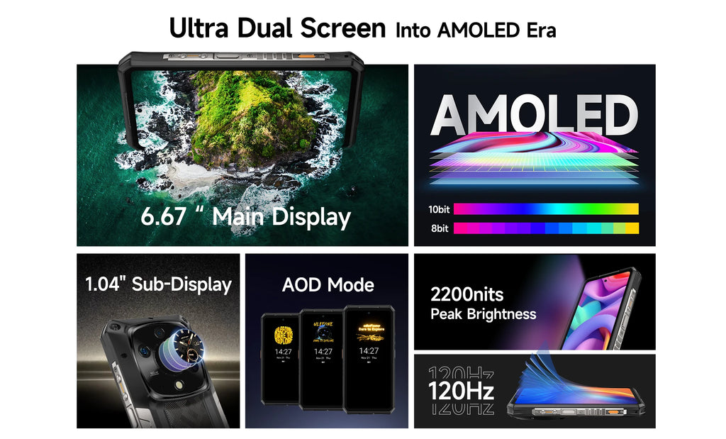 【World Premiere】Ulefone Armor 28 Ultra 5G AI Rugged Phone 1TB ROM+32GB RAM Android Smartphone AMOLED 6.67" 10600mAh Mobile phone