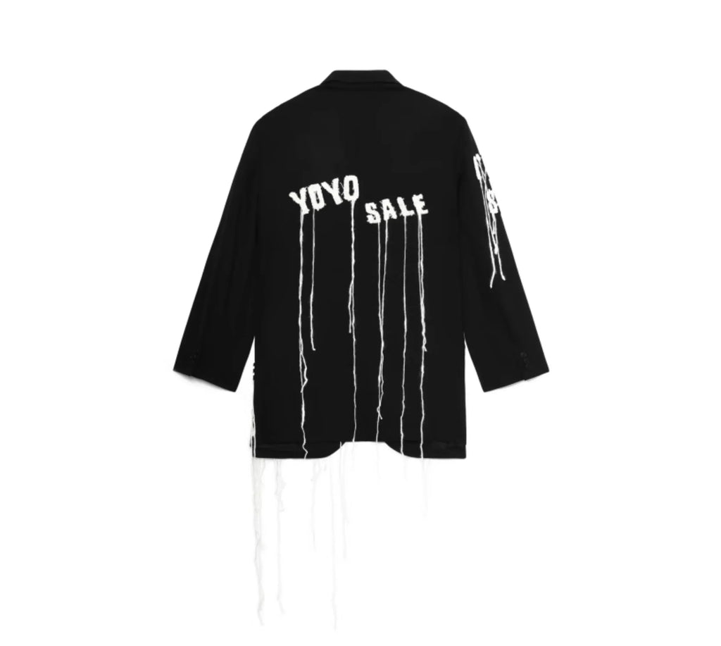 YOJI OOAK Japanese original patchwork letter tassel design sense suit jacket embroidered suit jacket for men
