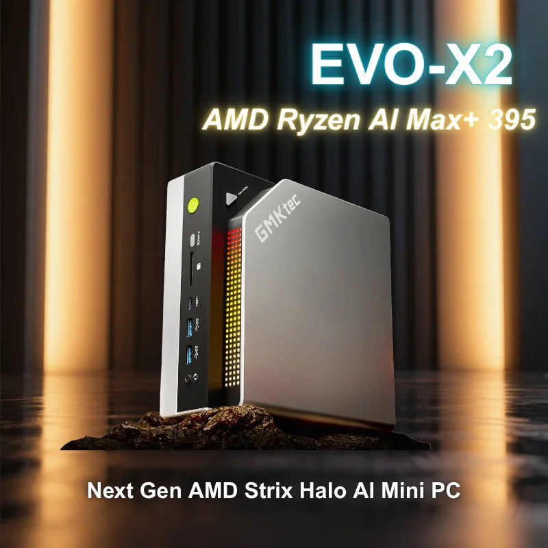 AI Mini PC AMD Ryzen Al Max+ 395 128GB LPDDR5X 8000MHz 2TB PCIe 4.0 SSD 2.5G LAN WiFi 7 BT5.4 Mini Gaming Computer