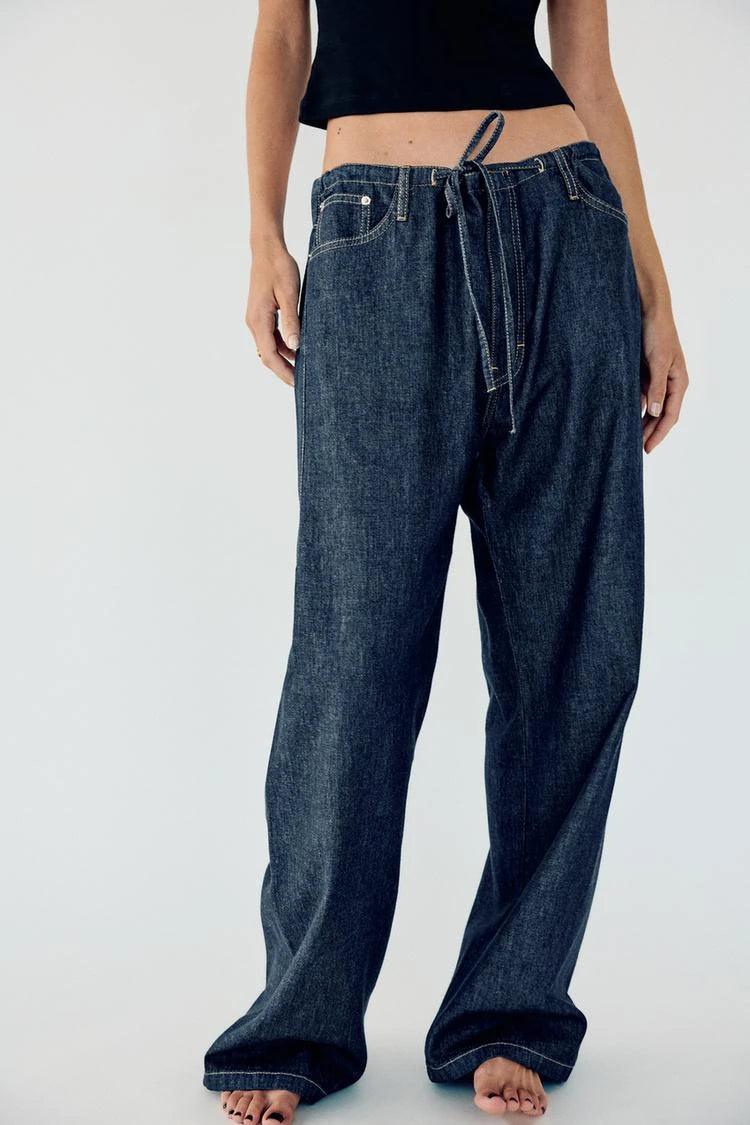 Spring New Women's Comfortable Slimming Straight Jeans High Waist Pants Durable Long Trousers Faionable Ladies Denim