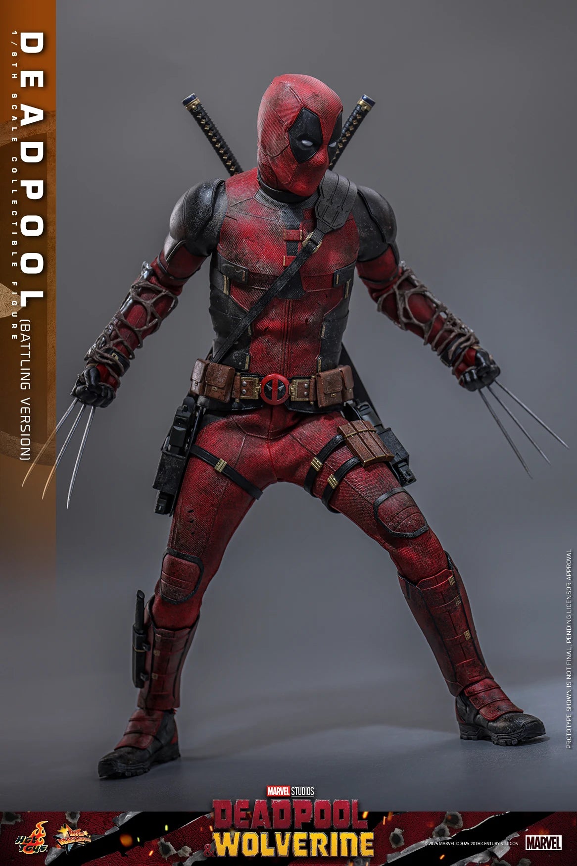 New Original Marvel Deadpool Wolverine MMS782 Battle Damage Version Action Figure Toys Gifts Collection