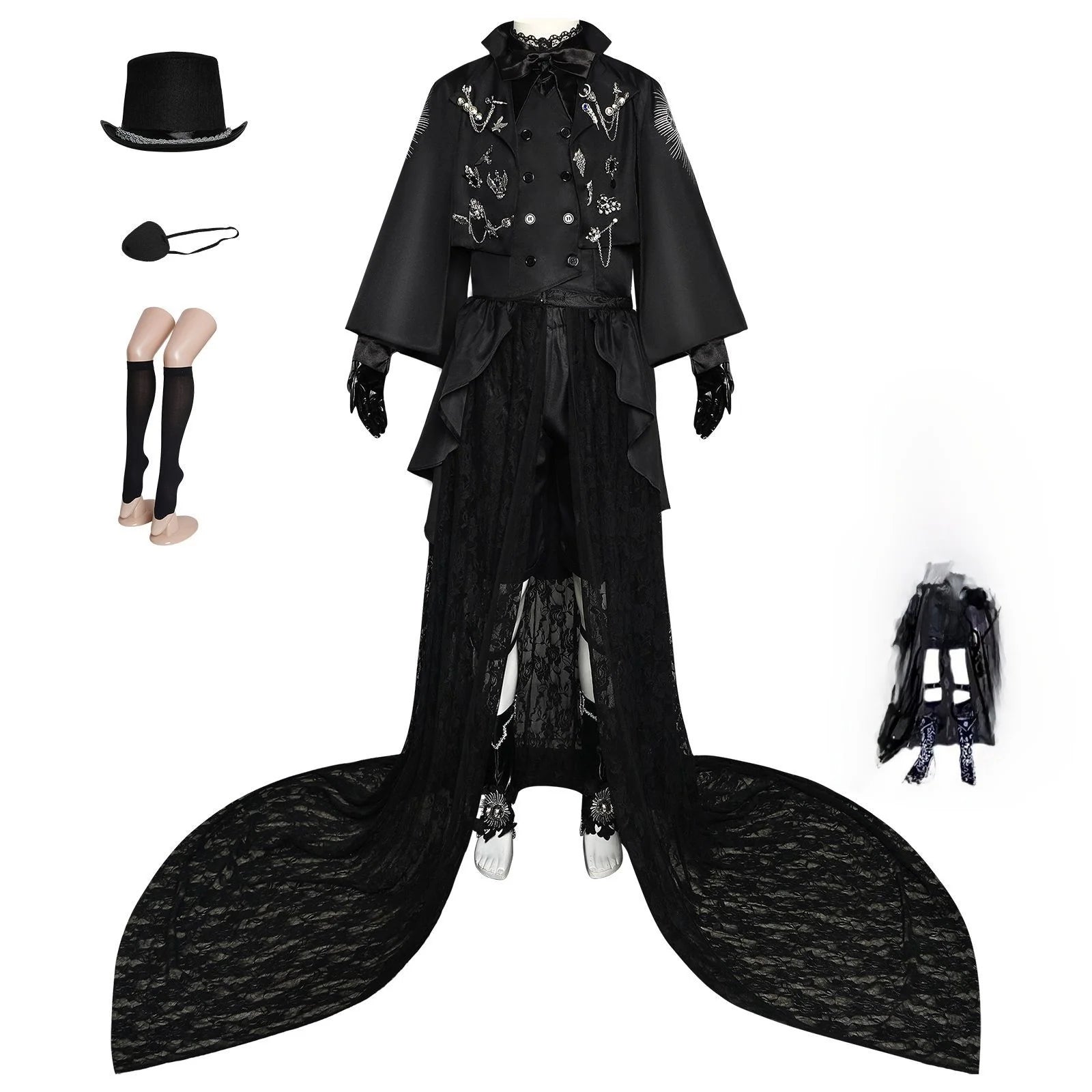 15th Anniversary Black Butler Cosplay Costume Stage Performance Anime Outfit Formal Wear Vocaloid Vsinger Dry Clean Only