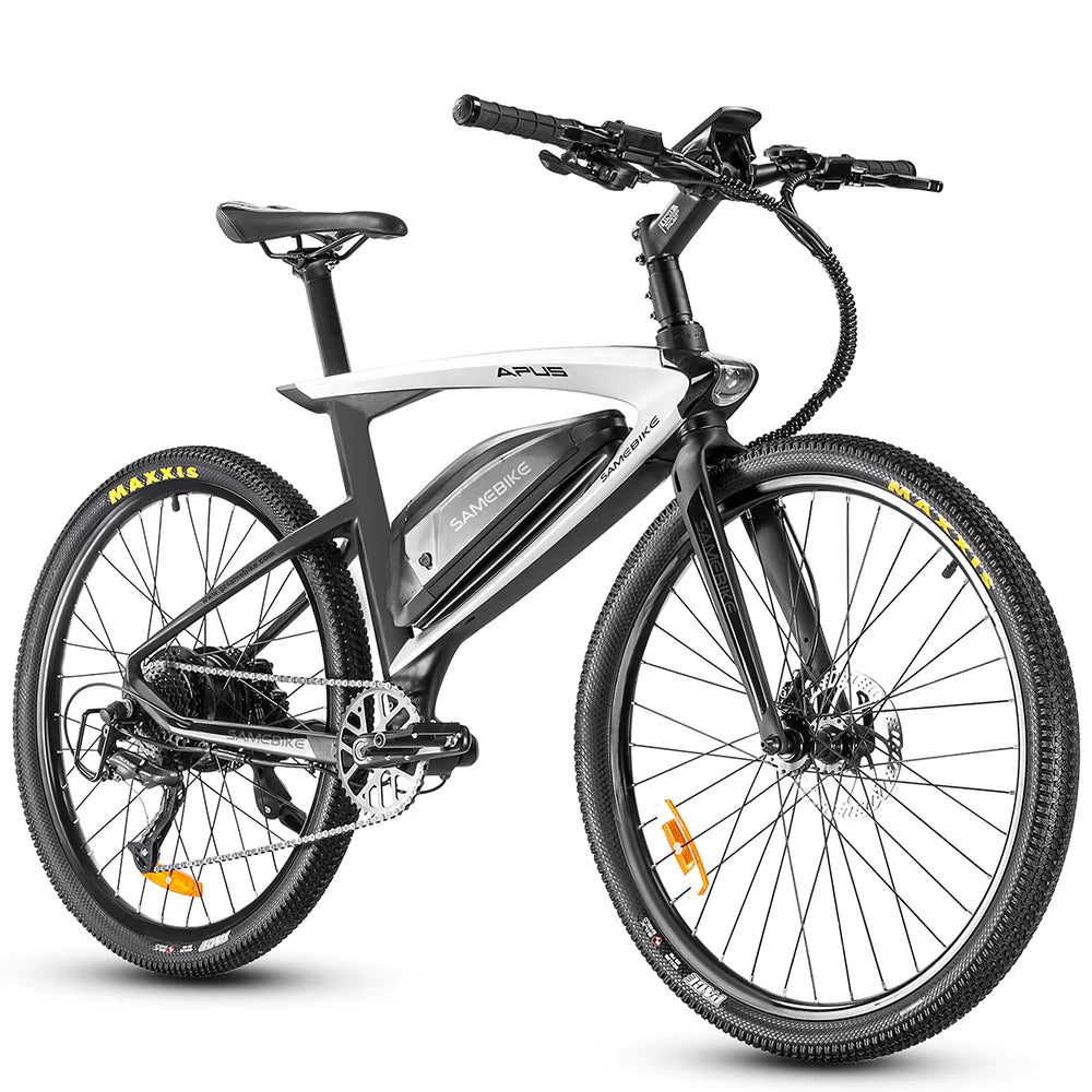 26" Carbon Fiber Electric Mountain E-Bike 500W 15Ah  Speed 48V Down Tube Battery Rear Hub Motor Road Bikes
