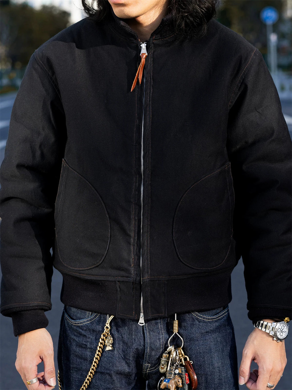Red Tornado NAF-1168 Aviator Ground Crew Jacket Alpaca Lined WWII USN Flight Jacket Military Style Men's Outerwear N1 37J1