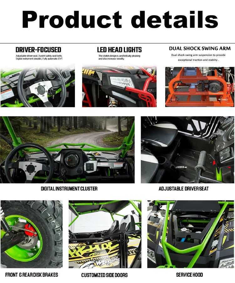 Big UTV 4x4 1000cc Dune Buggy For Sale With CE Certifications