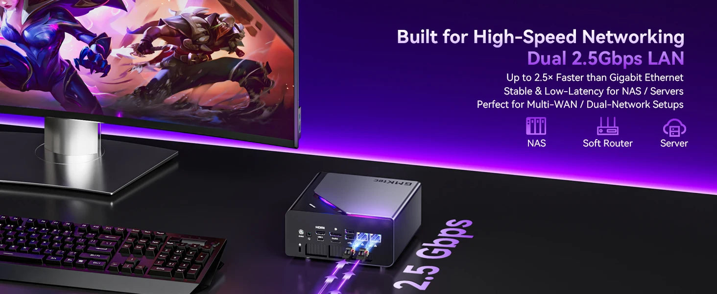 GMKtec NucBox K15 Mini PC Intel Core Ultra 5 125U DDR5 4800Mhz Pcie 3.0 SSD Windows 11Pro WIFI 6E BT 5.2 Full-featured USB4.0