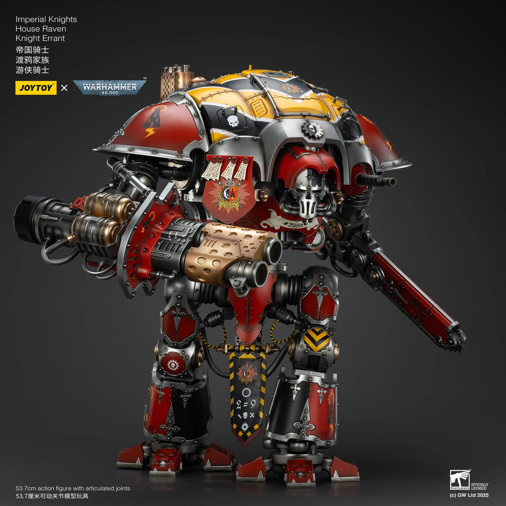 JOYTOY Warhammer 40K 1/18 Imperial Knights House Raven Knight Errant House Terryn Paladin Anime Figures Toys Mech Model