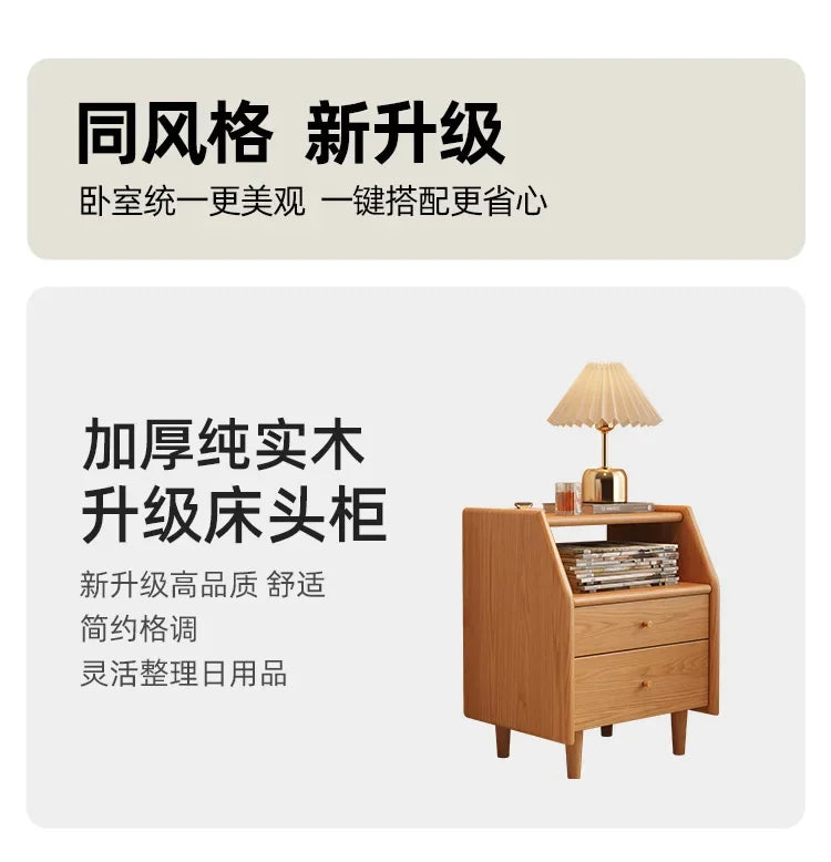 Elegant Headboard Bed Frame Double Wood Simple King Queen Bed Frame Nightstands Modern Cama Moderno Lujo Bedroom Furniture