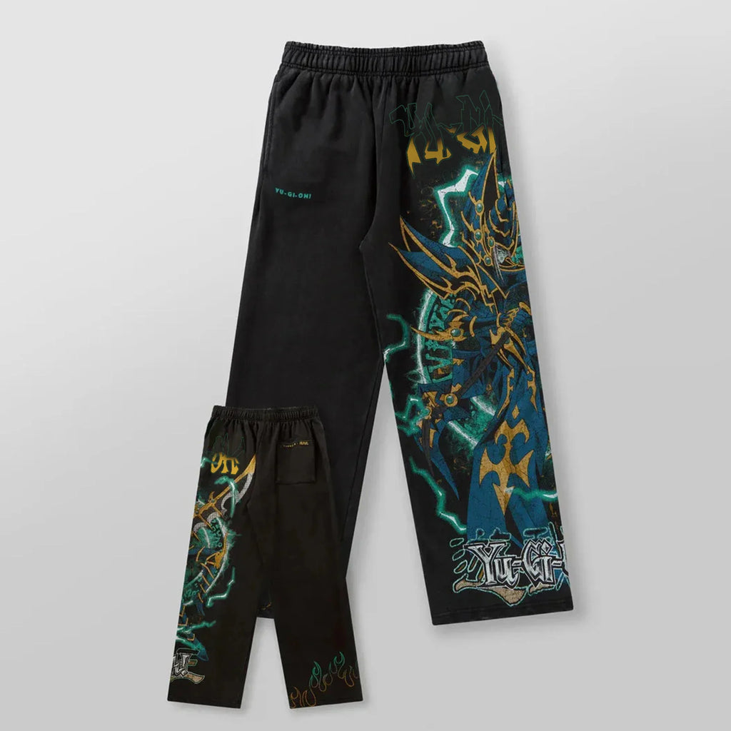 Yu-Gi-Oh Y2k Pants Kaiba Print Baggy Jeans Men Elastic Waist Streetwear 2000s Joggings Casual Pants Gym Trousers Men Clothing