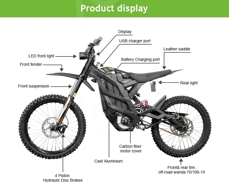 79bike Falcon M Dirt Bike Electric 8000w 50N.m 72V 35AH RE-Gen Break EABS Brake Electric Dirt Bike Adult Enduro Motorcycle