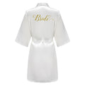 Women's Satin Robe Silk Kimono Bathrobe Pure Short Sexy Sleepwear Bridesmaid Bride Party Robes Grass Green