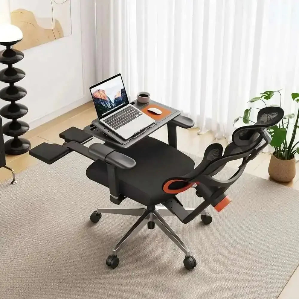 JB Office Chair, Auto Following Lumbar Support High Back Desk Chair With Laptop Desk Table, Seat Depth And Height Adjustable, Ch