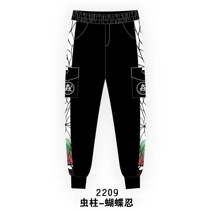 Anime COSPLAY Overalls Kamado Tanjirou Agatsuma Zenitsu Tomioka Giyuu Sweatpants Casual Cargo Pants Fashion Unisex