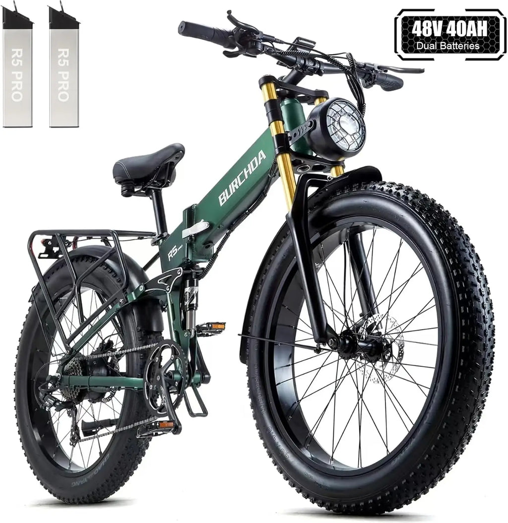 Electric Bike for Adults 1500W Peak 30 MPH E-Bike 65 Mile, 48V 20Ah Removable Battery, 26" Fat Tire Electric Dirt Bike, Full Sus
