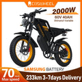 Electric bike for Adults, Dual Battery, Peak 2000W 60V,  40Ah,REMOVABLE BATTERYX2 off-road Mountain E-Bike, Electric Bicycle