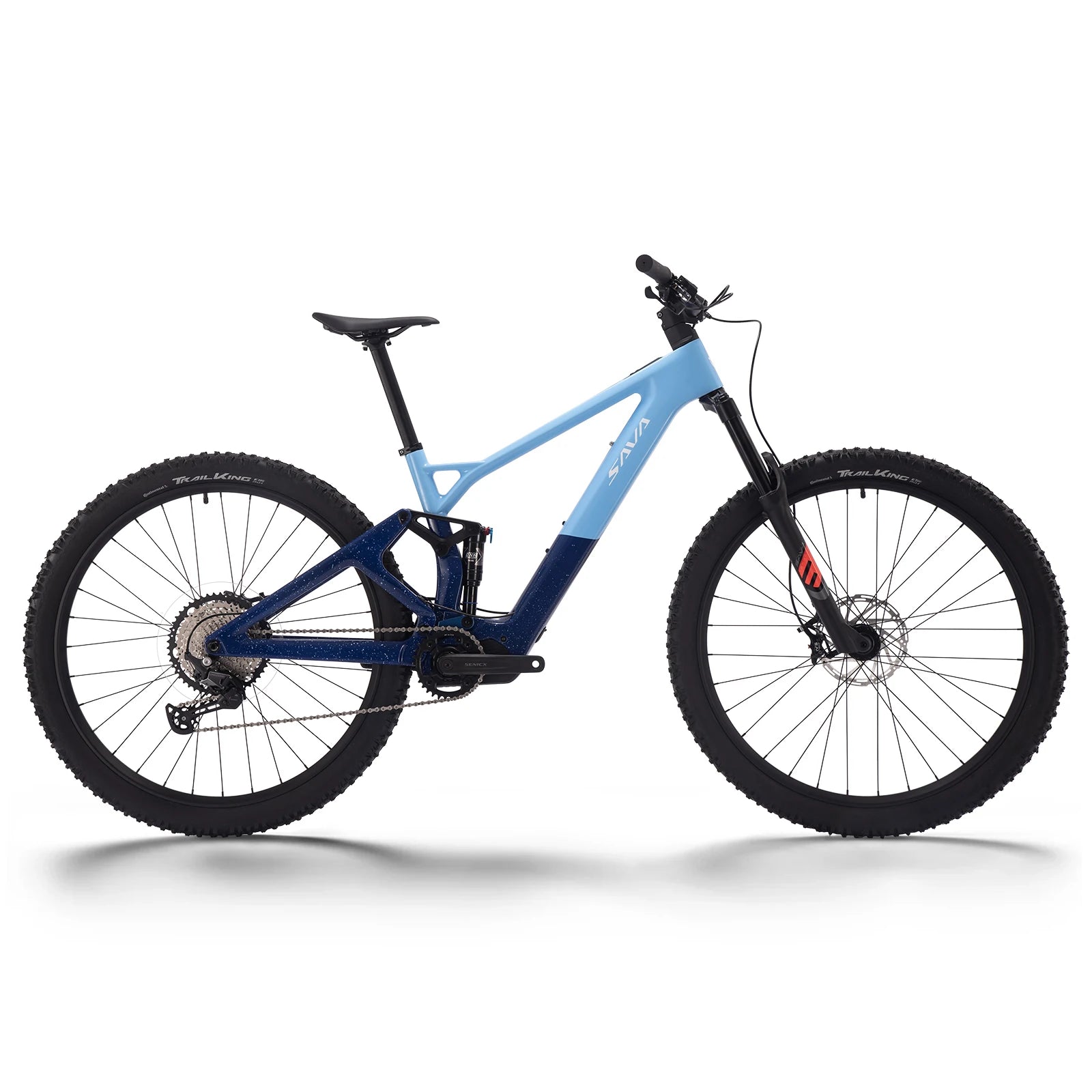 SAVA E-BIKE Mountain Bike 36V 10Ah Full-Suspension Carbon Fiber Mountain Bike 70km Range 12-Speed Electric-Assist Mountain Bike