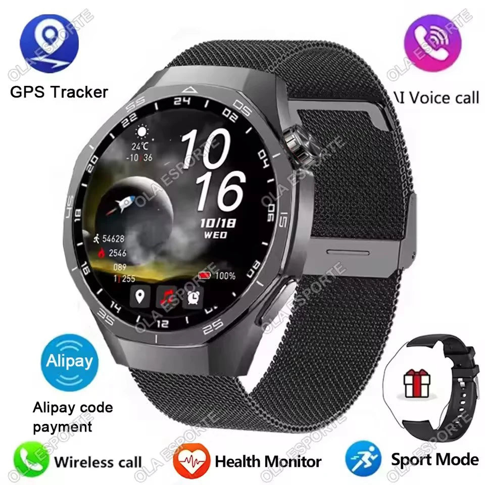 2026 New Watch 5 Pro GPS Track Smart Watch Men 360*360 AMOLED Screen NFC BT Call Waterproof Health Monitor Man Smartwatches IOS