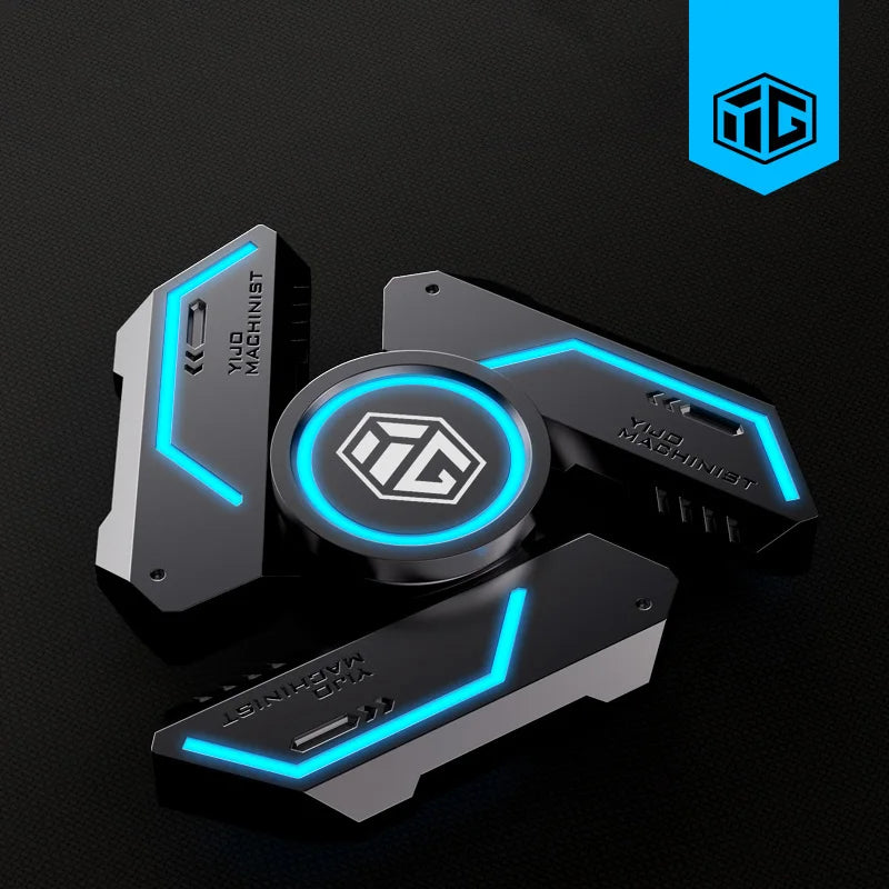Fidget Spinner Alloy Luminous Light EDC Hand Gyroscope Stress Toys R188 Silent Bearing for Adults Male Kids Toys Birthday Gift