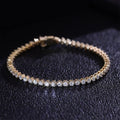 Provence Tennis Bracelet 10KGold 2.5mm Three Prong Settin  DEF/VS Lab Diamonds Simple Bangle for Women Men Personalized Custom