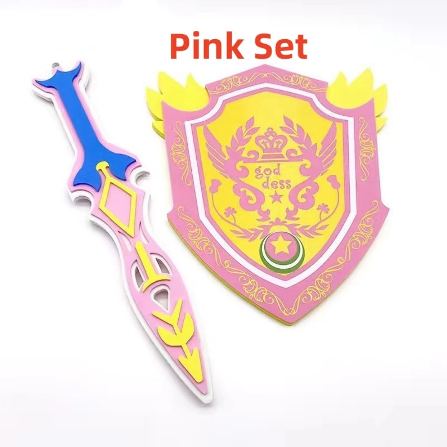 Anime Pirate Series Cosplay Foam Swords and Shields Playset, Medieval Combat Ninja Warrior Weapons Costume Role Play Accessories