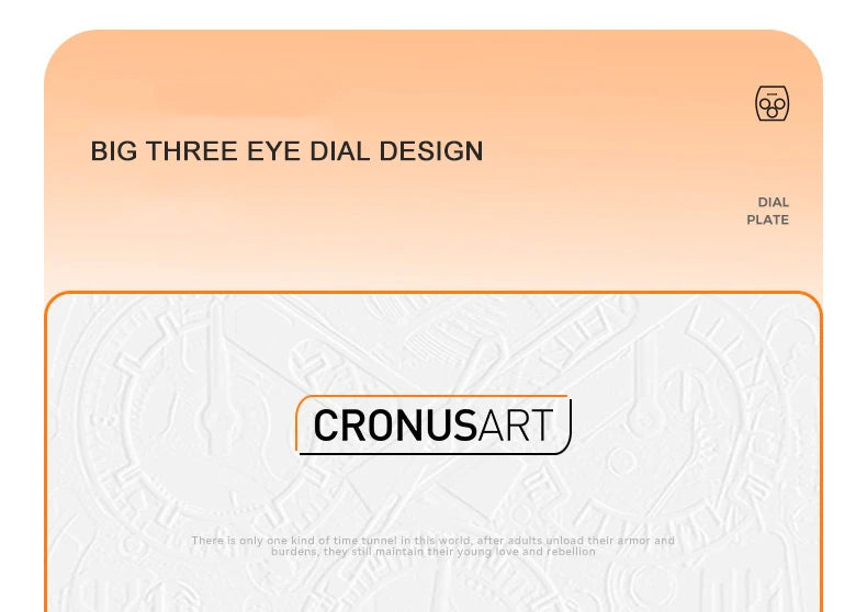 CRONUSART Men Chronograph Watch Tonneau Mechanical Wristwatch Sapphire Case & Mirror Luminous FKM Strap Skeleton Dial