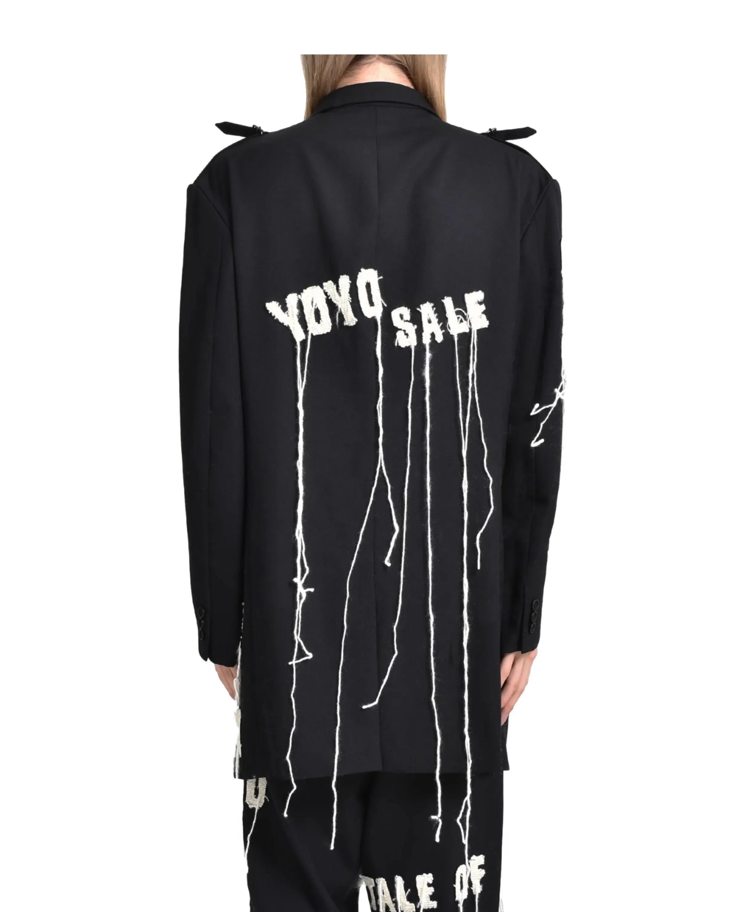 YOJI OOAK Japanese original patchwork letter tassel design sense suit jacket embroidered suit jacket for men