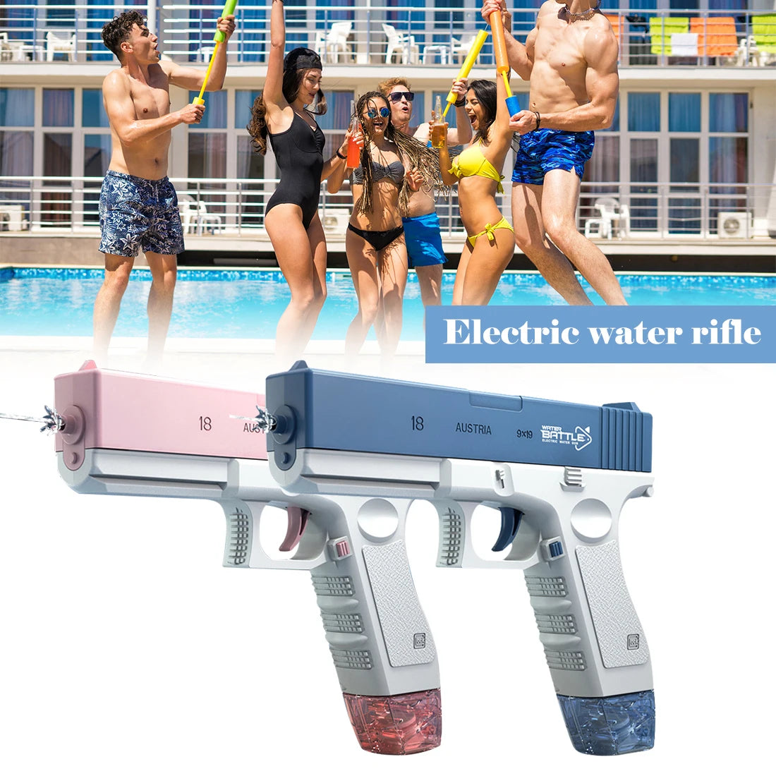 Electric Water Gun Water Spray Toys Bursts Children's High-pressure Strong Charging Energy Water Automatic Children's Toy Guns