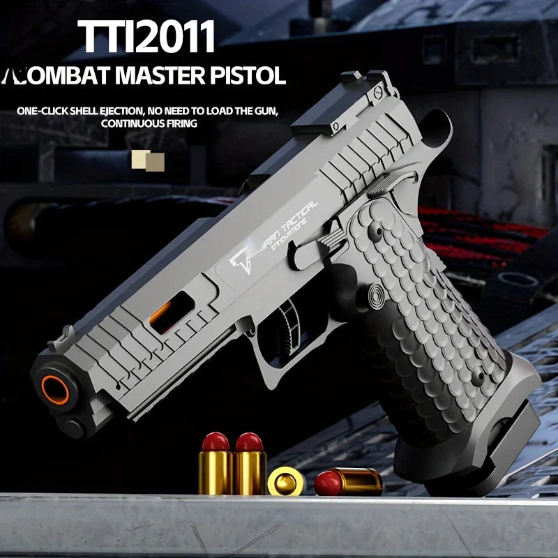TTI Pistol Gun Soft Bullet Gun With Blowback, Single Shot And Shell Ejcetion Capability, Blaster, Outdoor Sports Shooting Game