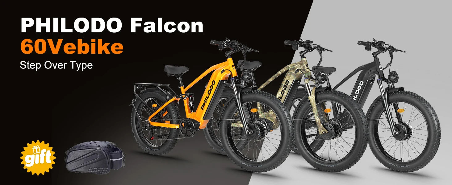 Electric Bike for Adults, 5000 Dual Motor E-Bike, 60V 32AH Long Range Dirt Bike, Fat Tire Hunting Ebike for All Terrain, Full Su