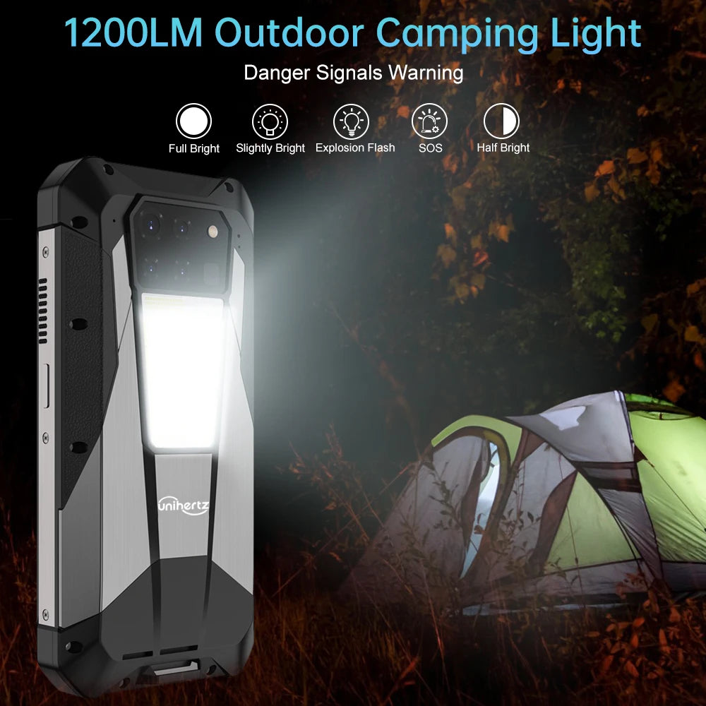 Unihertz Tank 3 Pro 8849 Rugged 5G Phone with 100 Lumens Projector Android 14 32GB 512GB 23800mAh Waterproof Phone WIFI 6 NFC