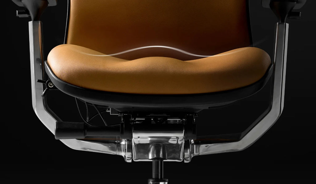Luxury Modern Office Chair Wheels Orange Leather Computer Ergonomic Desk Chairs Recliner Swivel Sedia Ufficio Furniture