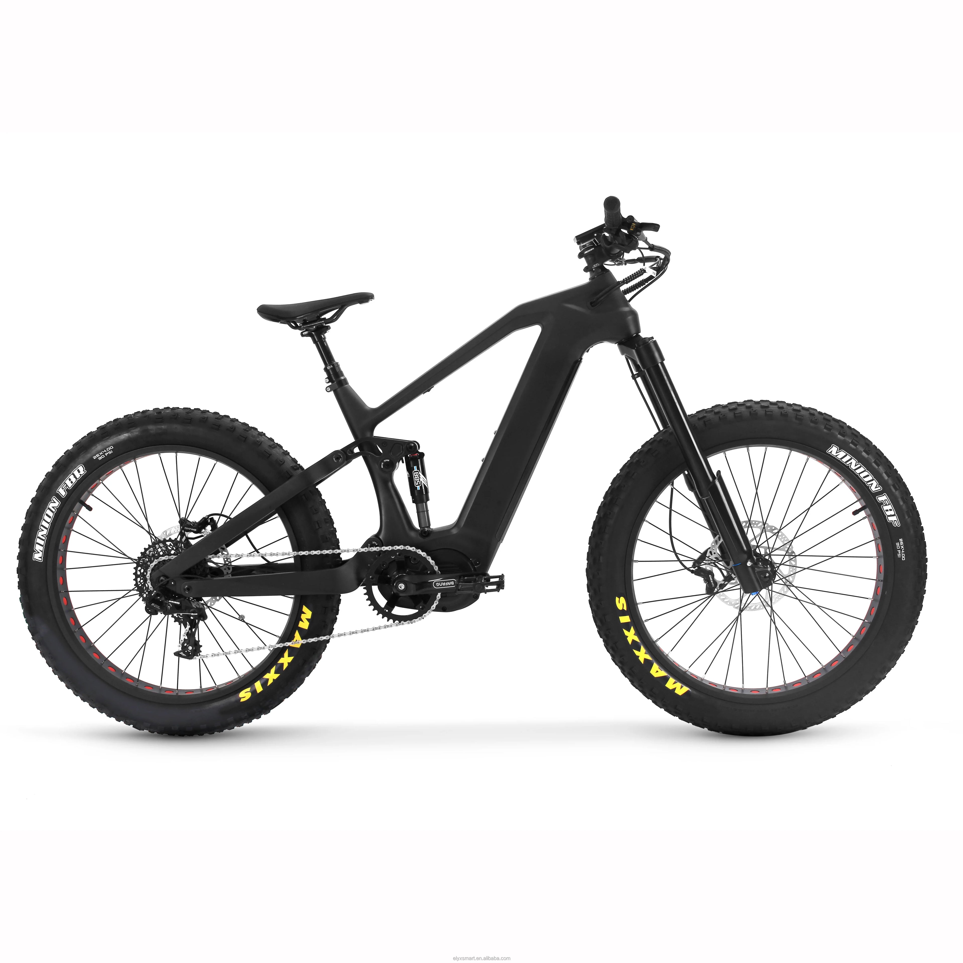 ATV&UTV17.5Ah Battery Full Suspension MTB Carbon Bike 26 Inch 1000W E-bike Bafang M620 750W 1000W Mid Drive Electric Mountain Bi