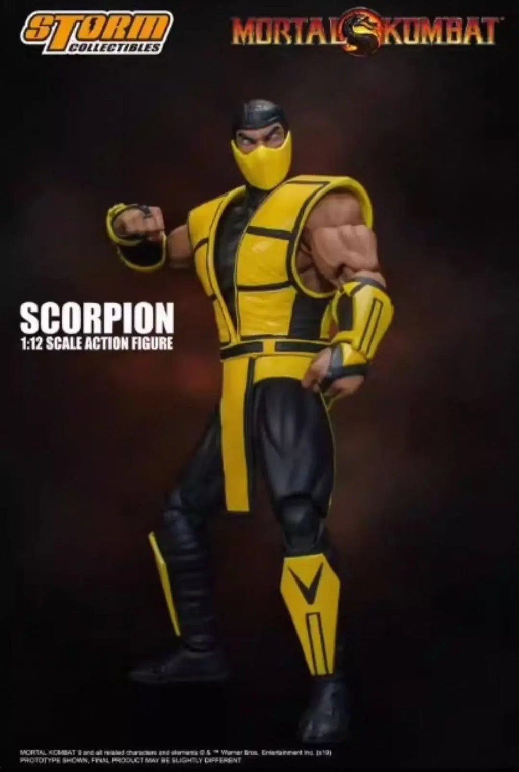 In-stock Storm Toys Mortal Kombat Scorpion Yellow Ninja 1/12 Action Figure Model Collectible Gift