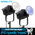 Nanlite FC-720B FC-720C LED Spotlight Wide CCT Range High Color Accuracy Built-in Special Effects for Filmmaking Video Studio
