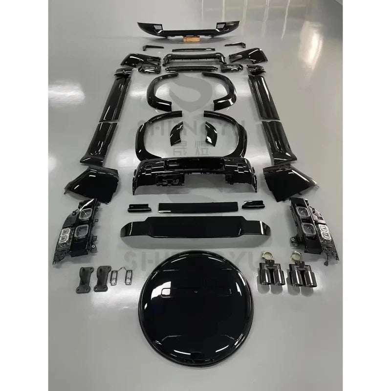 Body Systems for Range Rover Defender 2020 007 Black Version Bumpers Eyebrows Side Skirts Taillamps Tai