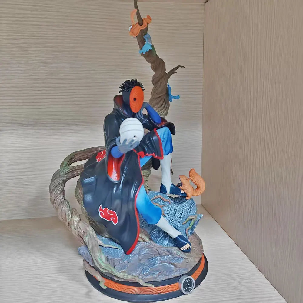 32cm Naruto Anime Uchiha Obito Replaceable Head PVC Action Figures Collection Model Toys Gifts