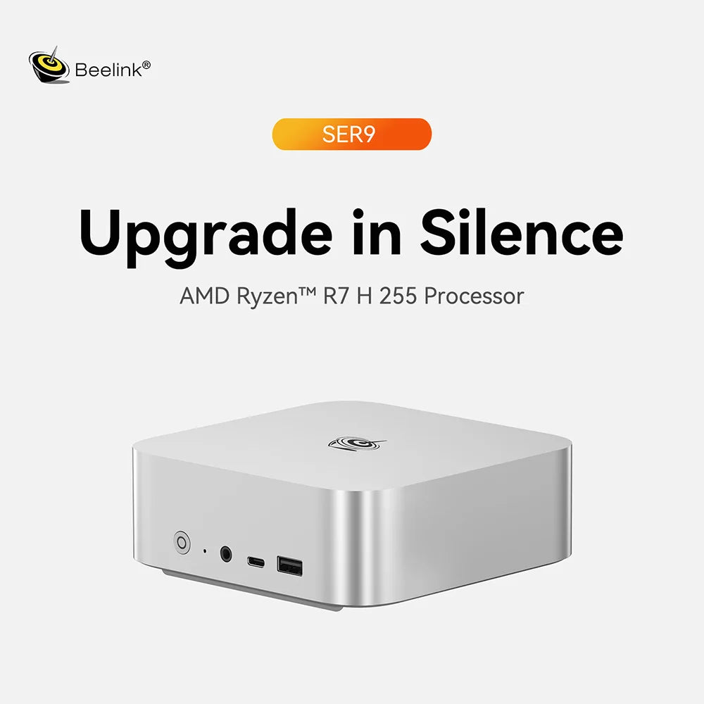 Beelink SER9 Pro AMD Ryzen AI9 HX370 Powerful AI PC 32G DDR5 1T NVME SER10 Max HX470 H255 Gaming PC PCIe4.0 SSD Desktop Computer