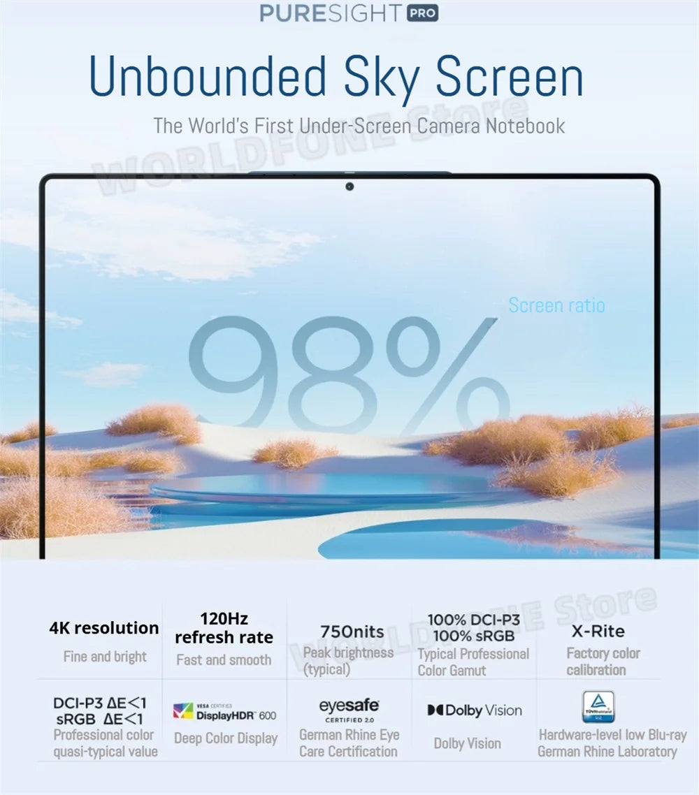 Original Lenovo Laptop YOGA Air X AI slim Notebook 2025 Core Ultra7 258V 4K Touch OLED Screen