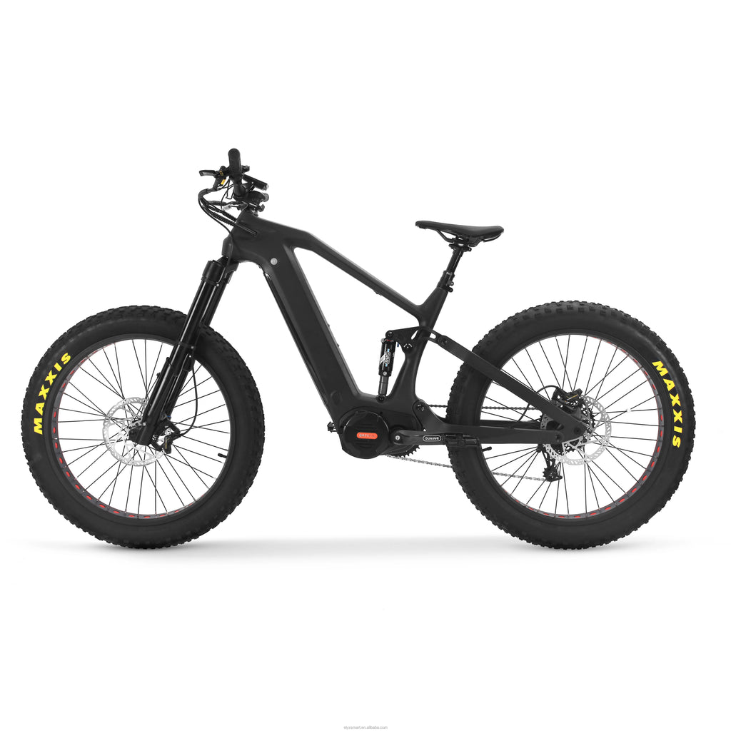 ATV&UTV17.5Ah Battery Full Suspension MTB Carbon Bike 26 Inch 1000W E-bike Bafang M620 750W 1000W Mid Drive Electric Mountain Bi