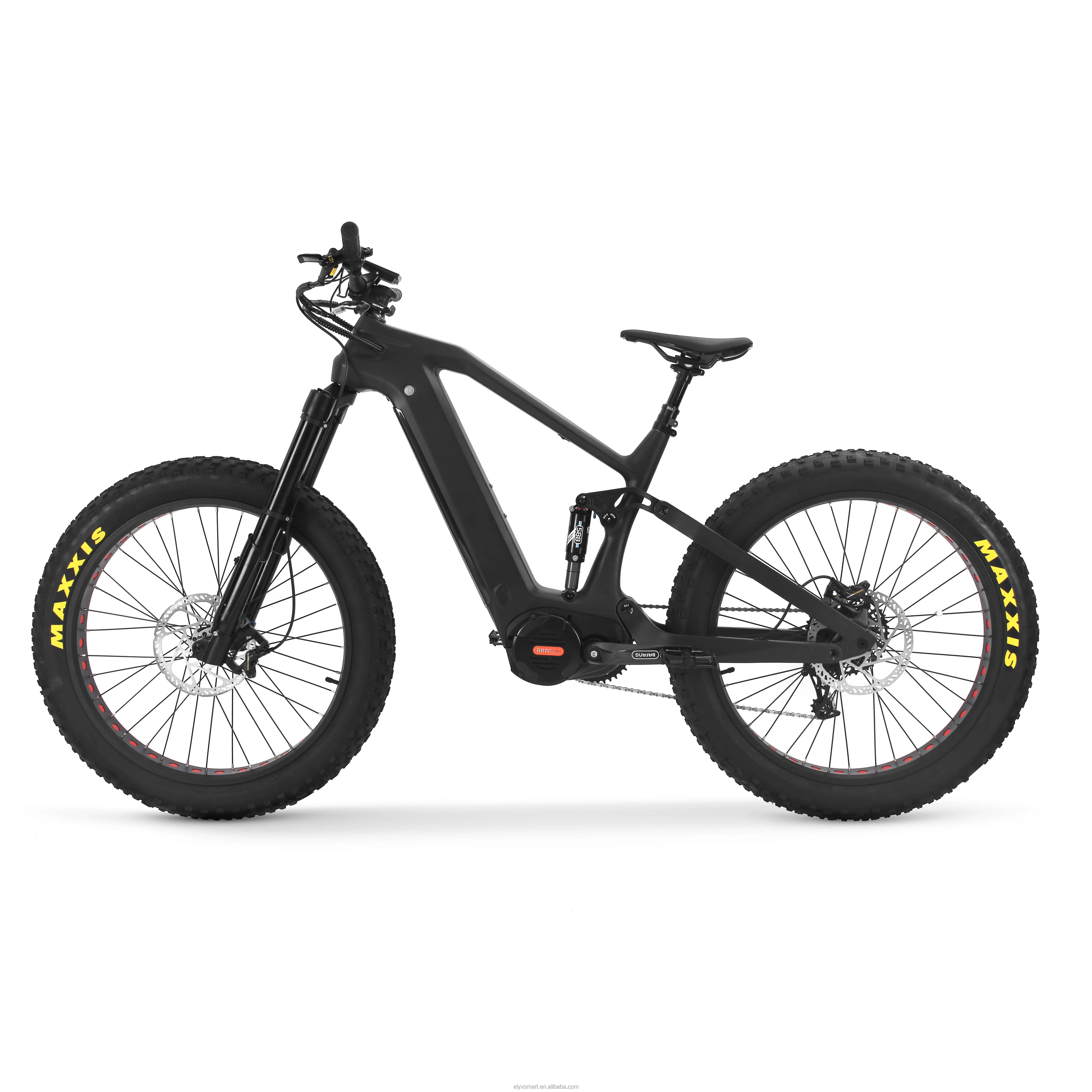 ATV&UTV17.5Ah Battery Full Suspension MTB Carbon Bike 26 Inch 1000W E-bike Bafang M620 750W 1000W Mid Drive Electric Mountain Bi
