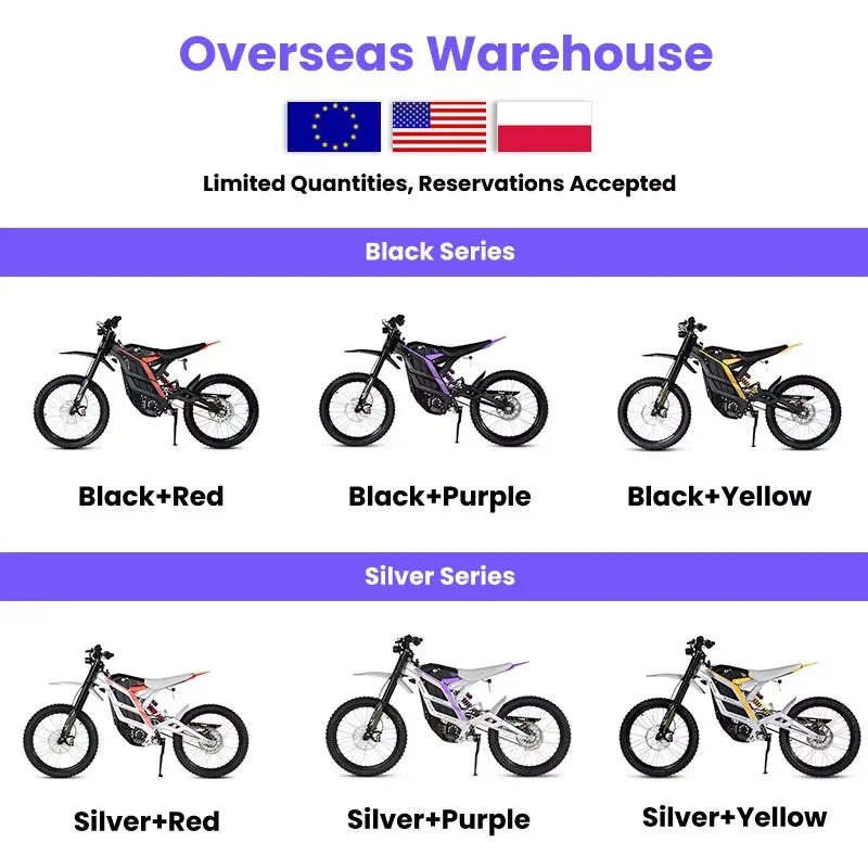 UTV&ATVPro for Adult Electric Dirt Bike 72V Motocross Mountain Hilly Road Racing Bike 85km/h Max Speed 120km Range Front/Rear