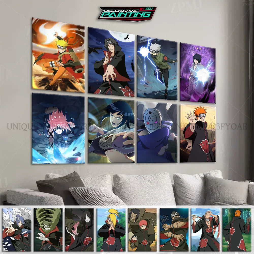 Uzumaki Naruto Canvas Paintings Uchiha Itachi Anime Figures Wall Art Home Decor Poster HD Print Picture Living Room No Framework
