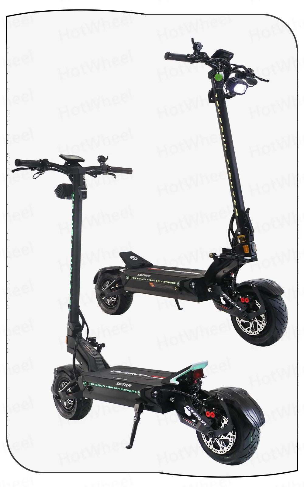 TEVERUN For Supreme Ultra V4 4000W 2000W*2 Dual Motor 72V 60Ah Battery 11inch Tire 4inch Display PKE Four-Piston Brake System