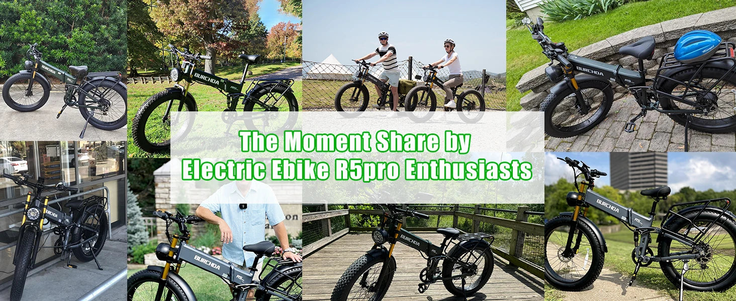 26" Electric Bike 1000W E-Bike For Adults & 2 Battery Bicycle  28mph Fat Tyre