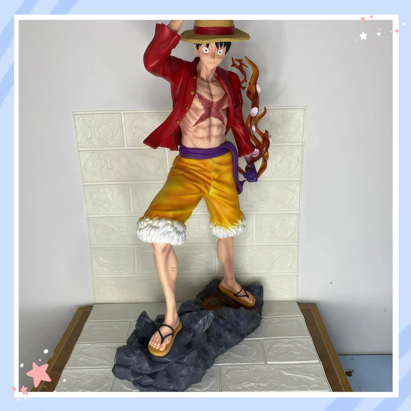 Anime One Piece Monkey D Luffy Big Four Emperors Statue Wano Country Cool Standing Pose Collectible Figure For Adult Collectors