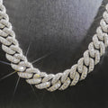 Provence Unique Cuban Necklace Reverse tessellation Moissanite 925 Silver for Men 15mm Streetwear jewelry Cuban chain Gifts