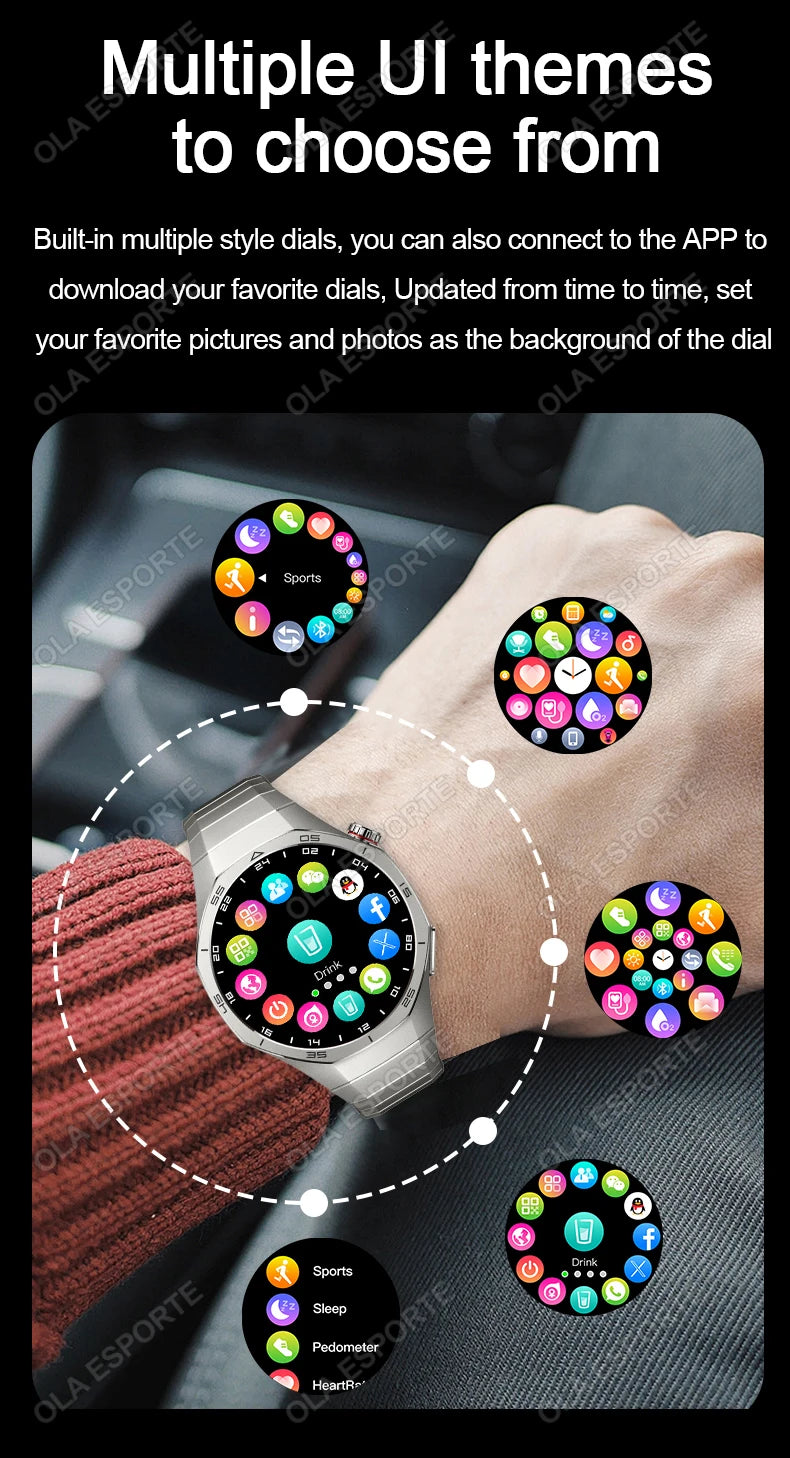 2026 New Watch 5 Pro GPS Track Smart Watch Men 360*360 AMOLED Screen NFC BT Call Waterproof Health Monitor Man Smartwatches IOS