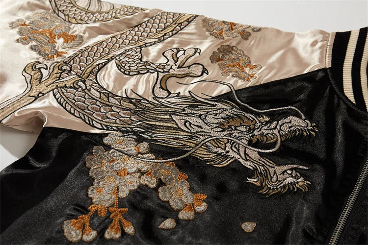 A005 Design Baseball Jackets For Man Heavy Embroidery Loose Fit Autumn Top Quality Polyester Chinese Style Chamarras Para Hombre